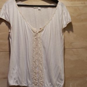 Max Studio Boho Hippie shirt w tassels